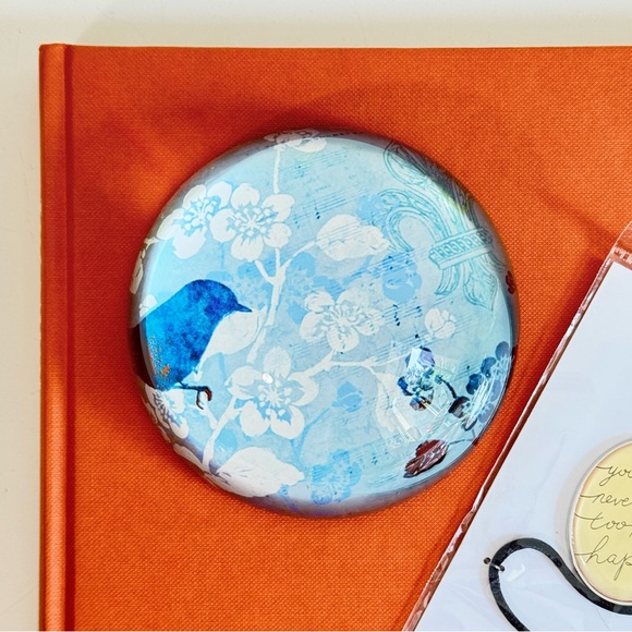 Pier 1 Imports Blue Paperweight and Charm Book Mark - Picture 2 of 9